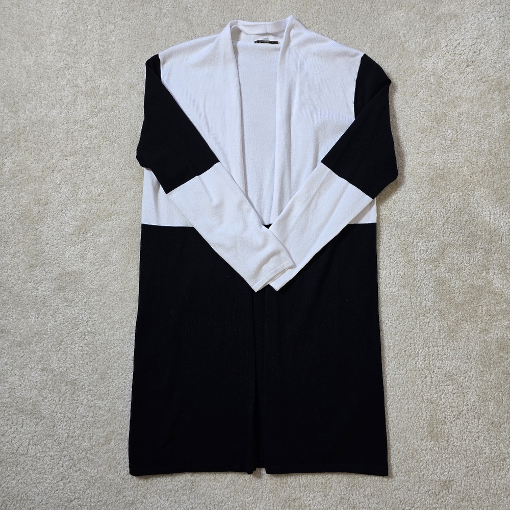 Vila Milano Long Line Colorblock Cardigan - Picture 3 of 5